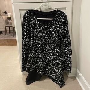 Snapdragon and Twig Alphabet Tunic in XL